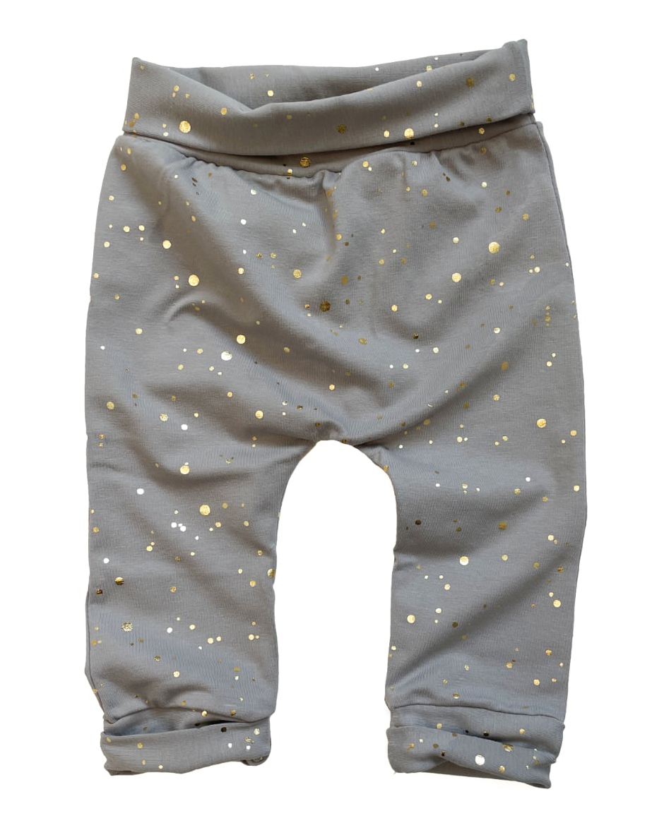 E-shop PINKIE tepláčiky Shine Gold Grey Varianta / veľkosť: 62-68