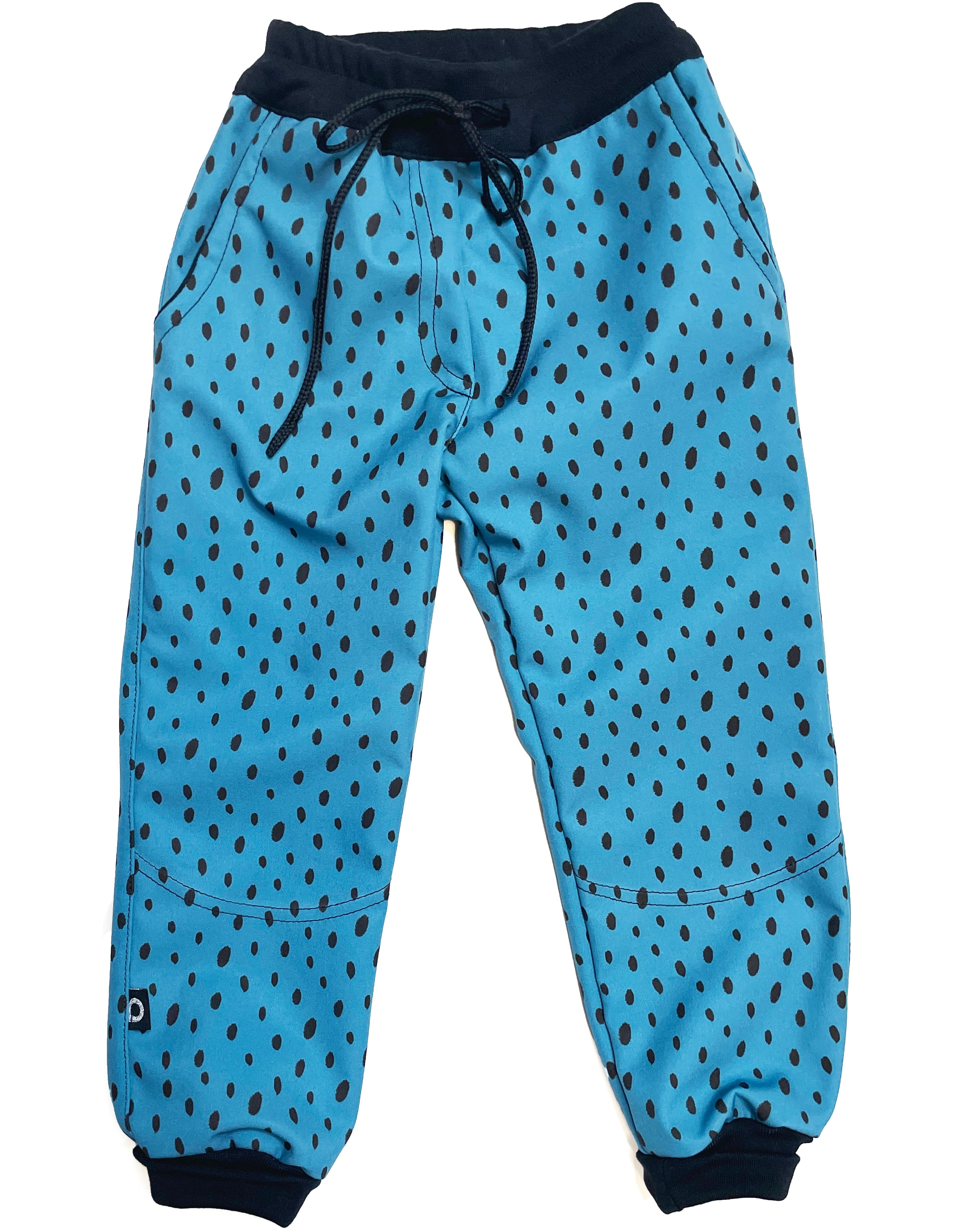 E-shop PINKIE softshellové nohavice Dots Blue Varianta / veľkosť: 122-128