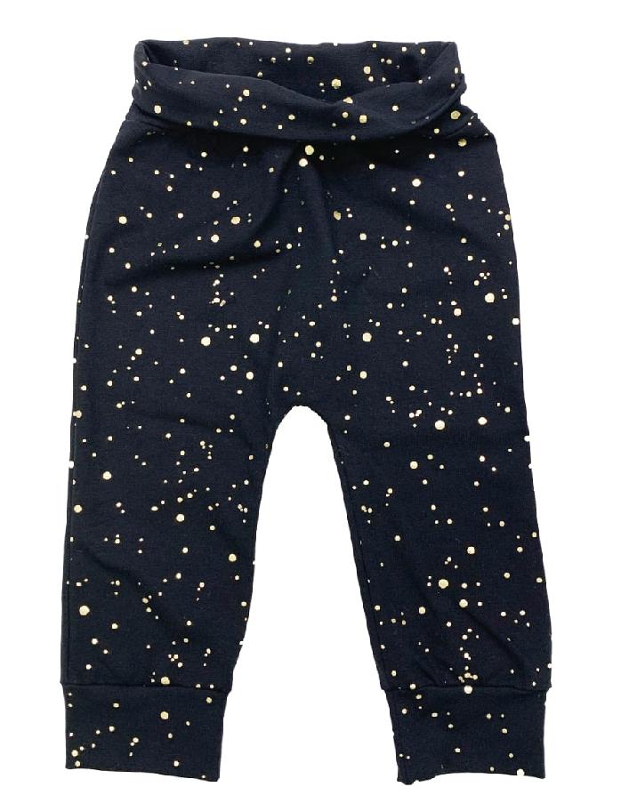 E-shop PINKIE tepláčiky Shine Gold Black Varianta / veľkosť: 74-80