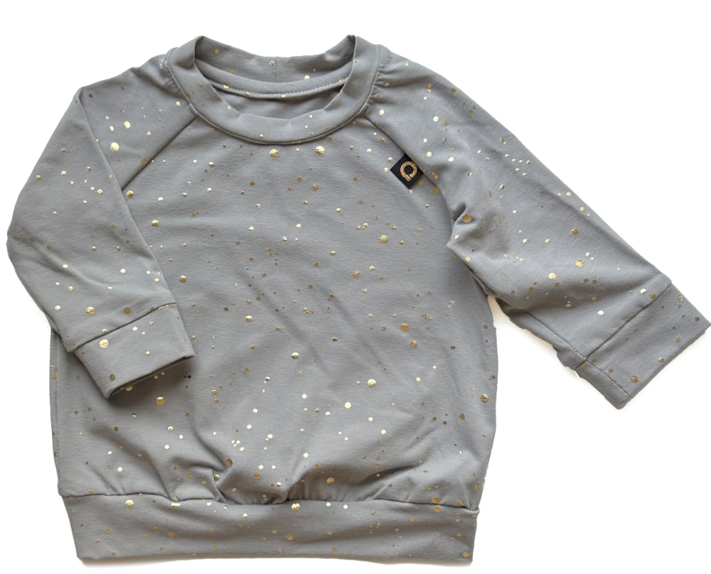 E-shop PINKIE mikina Shine Gold Grey Varianta / veľkosť: 86-92