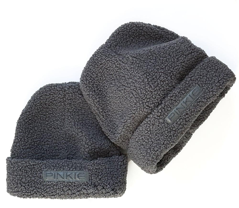 E-shop PINKIE čiapka Label Teddy Grey Duo Varianta / veľkosť: 1-3 roky+dospelá