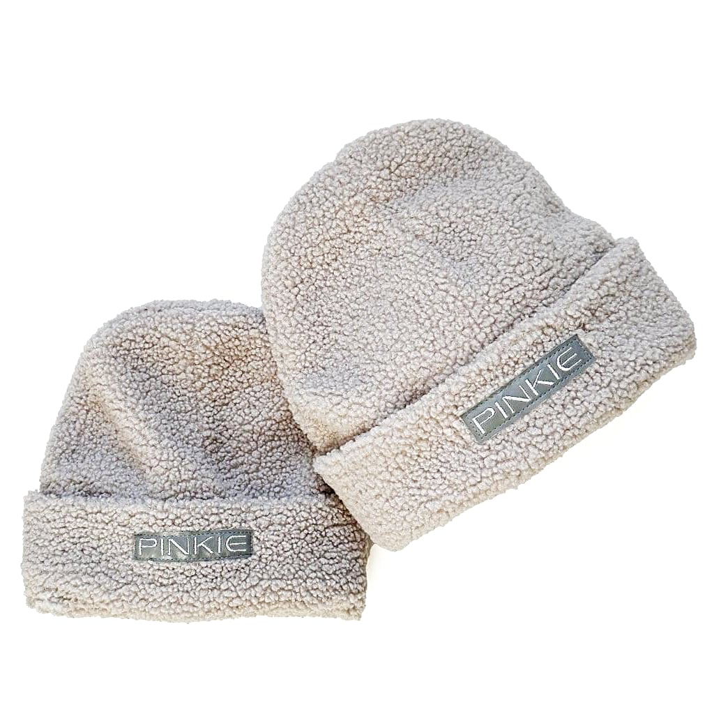 E-shop PINKIE čiapka Label Teddy Light Grey Duo Varianta / veľkosť: 3-6 rokov +dospelá