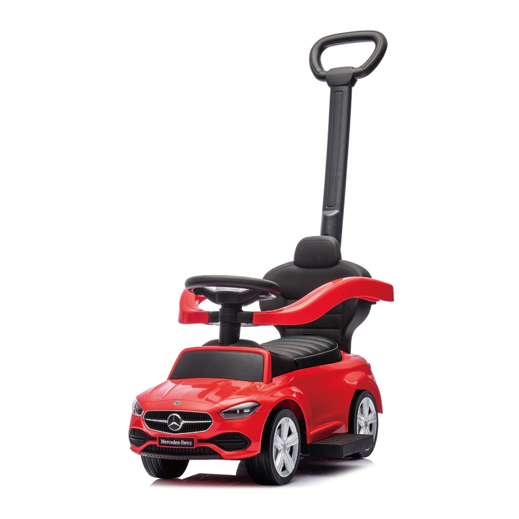 E-shop Detské odrážadlo s vodiacou tyčou MERCEDES C-Class Deluxe Milly Mally Red - 57249
