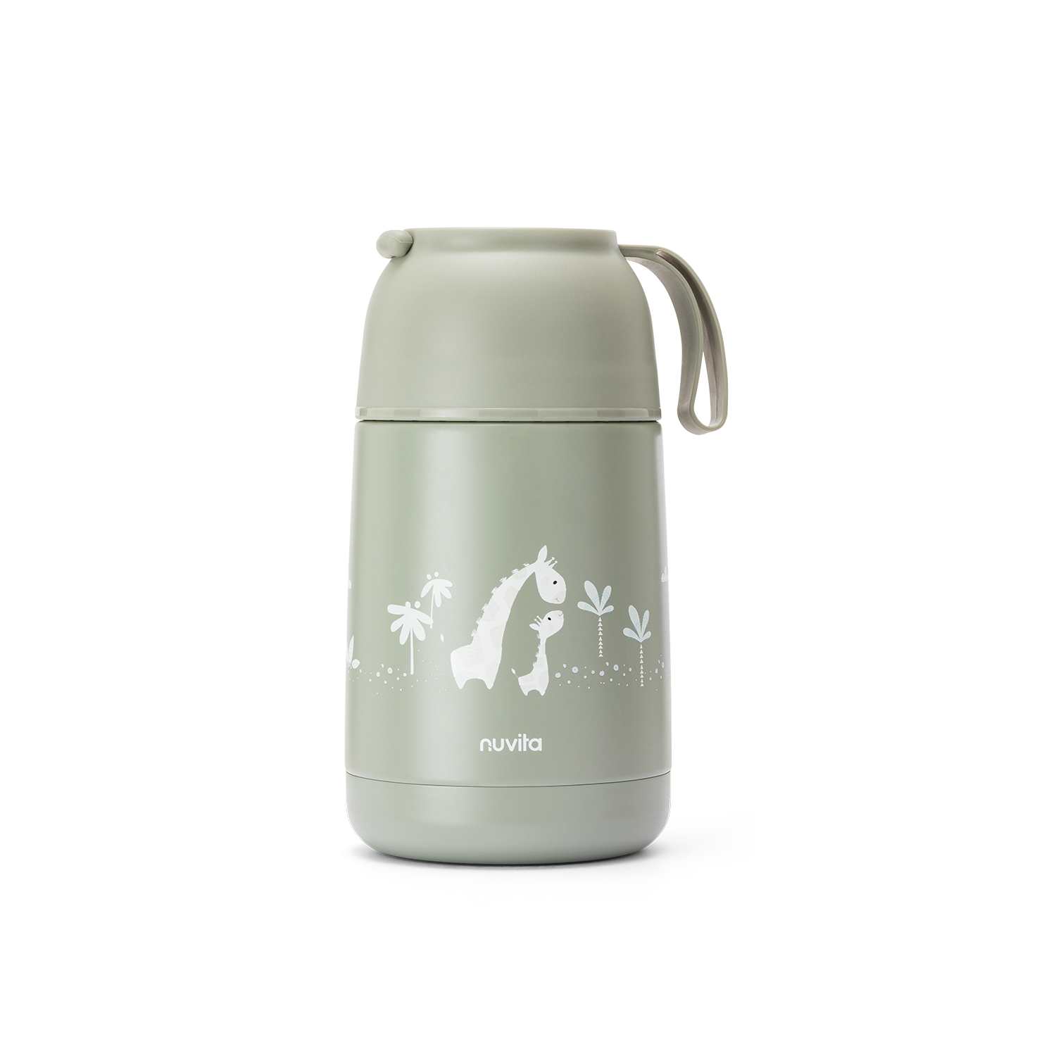 E-shop NUVITA Termoska s silikonovým držákem 620ml, Sage Green
