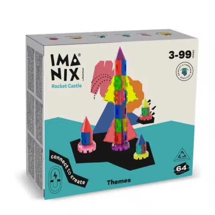 E-shop MAGNETICKÁ STAVEBNICA IMANIX ROCKET CASTLE- 64 KUSOV