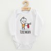 Detské body s potlačou New Baby FIREMAN, 62 (3-6m) - 57515