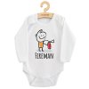 Detské body s potlačou New Baby FIREMAN, 80 (9-12m) - 57518