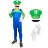 OPBH1980A detsky kostym super mario luigi 122 134 l