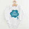 Detské body s potlačou New Baby Keď plačem, tak mám asi nejaký problém! modrá, 74 (6-9m) - 57754