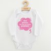 Detské body s potlačou New Baby Keď plačem, tak mám asi nejaký problém! ružová, 80 (9-12m) - 57761