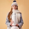 Nerezová termofľaša so slamkou 1l - white out