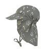 LÄSSIG Sun Protection Flap Hat 2025 palms deep olive 07-18 mo.