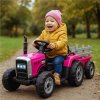 Elektrický traktor Baby Mix Erick s diaľkovým ovládačom ružový - 57461