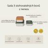 citron sada 3 stohovatelnych boxu z nerezu tiger
