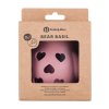 PETITE&MARS Hračka silikónová s hrkálkou Bear Basil Dusty Rose 0m+