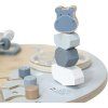 label label stolecek s aktivitami blue