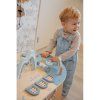 label label stolecek s aktivitami blue