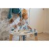 label label stolecek s aktivitami blue