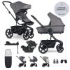 EASYWALKER SET Kočík 4v1 Harvey⁵ Pebble Grey XXL RWS + CYBEX Aton B2 i-Size
