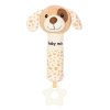 Plyšové hrkálka s pískatkom Baby Mix – psík hnedý - 56572