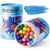 jemne voskovky umyvatelne glitter 24 ks jarmelo 1