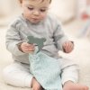 NATTOU Hryzačka silikónová bez BPA s bavlnenou dečkou 28 x 28 cm mint