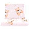 Obojstranný Set z Velvet a bavlny do kočíka New Baby Love Teddy Bear pink - 59223