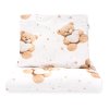 Obojstranný Set z Velvet a bavlny do kočíka New Baby Love Teddy Bear beige - 59224