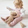NATTOU Hračka plyšová hrkálka Teddy medvedík 14 cm, 0m+