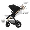 KINDERKRAFT Kočík kombinovaný 3v1 Moov 2 XL Air Black