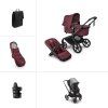Bugaboo Výhodný set Essentials Fox 5 RENEW Complete, Black/Dark Cherry - 1