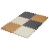 Rialto Baby Penová puzzle kocka - beige, grey, brown