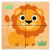 Drevené puzzle kocky Kamaráti z divočiny