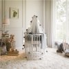 Detská rastúca postieľka 3v1 oválna + matrac New Baby biela - 59269