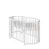 Detská rastúca postieľka 3v1 oválna + matrac New Baby biela - 59269