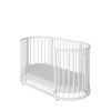 Detská rastúca postieľka 3v1 oválna + matrac New Baby biela - 59269