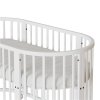 Detská rastúca postieľka 3v1 oválna + matrac New Baby biela - 59269