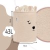 Sipo Kôš na hračky Premium Bouclé so šnúrkou / 43 l, Bear (Beige)