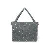 STUDIO NOOS - Denim DIAPER BAG - přebalovací taška | Grey Hearts