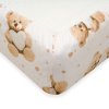 Bavlnené prestieradlo do postieľky New Baby Love Teddy Bear 120x60 cm beige - 59235