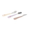 LÄSSIG Cutlery with Silicone Handle 3pcs Tiny Team cat