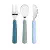 LÄSSIG Cutlery with Silicone Handle 3pcs Tiny Team dog