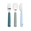LÄSSIG Cutlery with Silicone Handle 3pcs Tiny Team dog