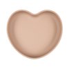 Canpol babies Silikónový tanier s prísavkou SRDCE béžový