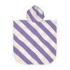 LÄSSIG Beach Poncho stripes purple/sea salt