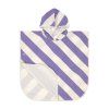 LÄSSIG Beach Poncho stripes purple/sea salt