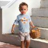 LÄSSIG Short Sleeve Rashguard swim ring illusion blue 19-24mo. size 92