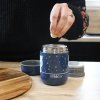 Termobox s lyžičkou Foöd Blue Racoon