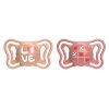 CHICCO Cumlík Physio Light silikónový dievča 16-36m, 2 ks
