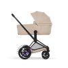 Cybex e-Priam Comfort 2026, matt black, cozy beige